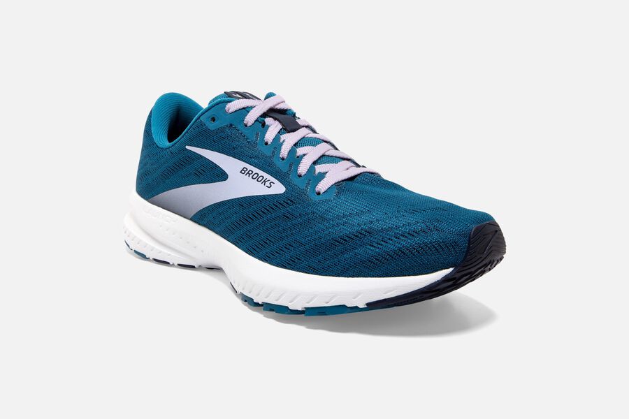 Brooks Israel Launch 7 Road Running Shoes Womens - Blue/Silver - WMY-490237